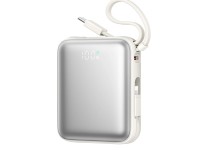 Joyroom JR-PBF27 10000mAh 22.5W Powerbank with Built-in USB-C and Lightning Cables - White