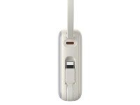 Joyroom JR-PBF27 Powerbank de 10000mAh e 22,5W com cabos USB-C e Lightning integrados - Branco