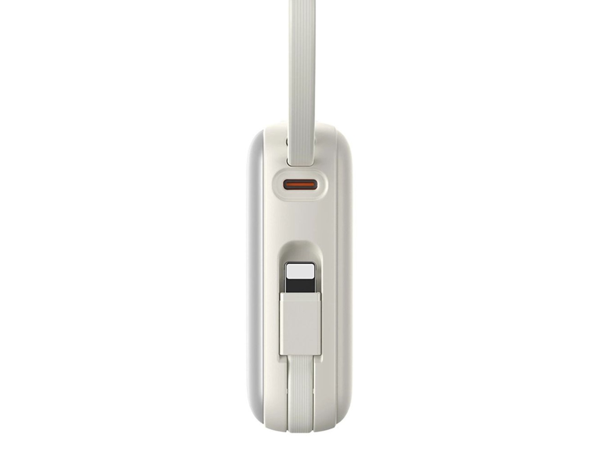 Joyroom JR-PBF27 Powerbank de 10000mAh e 22,5W com cabos USB-C e Lightning integrados - Branco