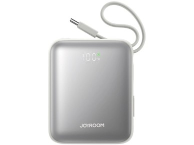 Joyroom JR-PBF27 10000mAh 22.5W Powerbank with Built-in USB-C and Lightning Cables - White