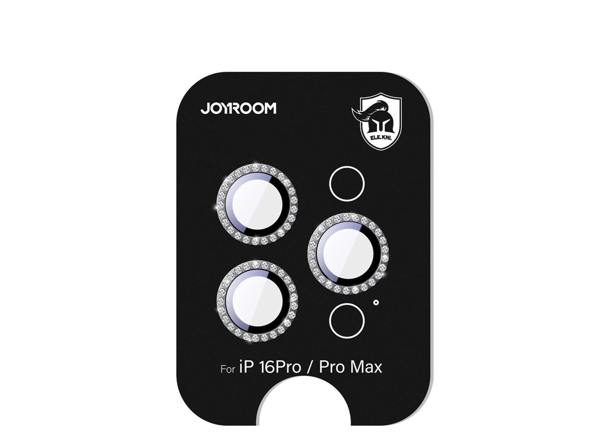 Protetor de tela de vidro Joyroom JR-MSJ0307 para lentes do iPhone 16 Pro/16 Pro Max - Preto