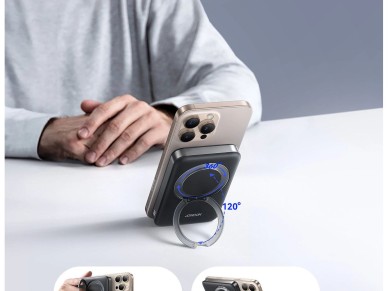 Joyroom JR-PBM12 Power Bank 10000mAh 22.5W MagSafe Compatible, 15W Wireless Charging, with Ring Base Joyroom JR-PBM12 Power Bank 10000mAh 22.5W MagSafe Compatible, 15W Wireless Charging, with Ring Base