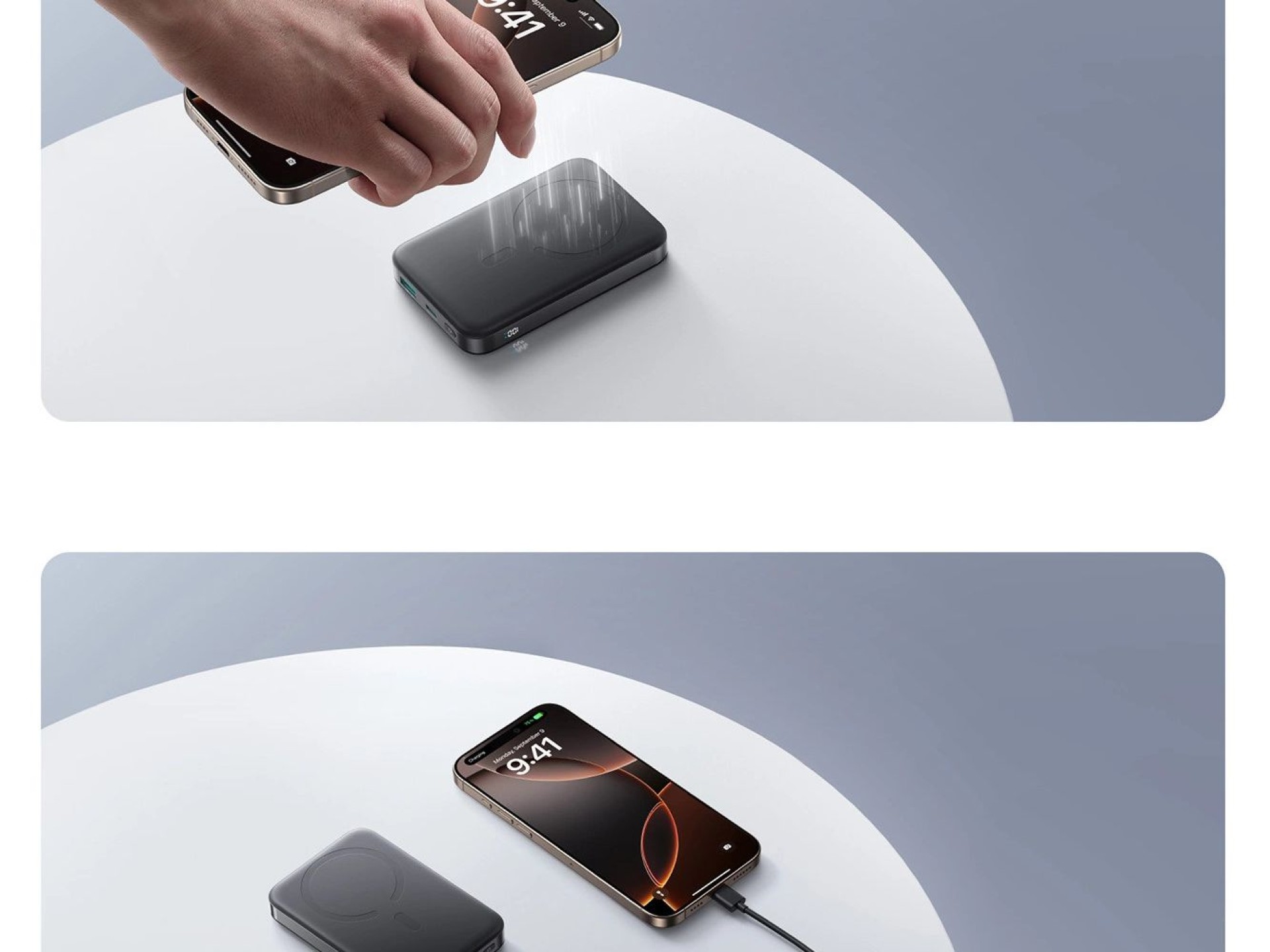 Joyroom JR-PBM12 Power Bank 10000mAh 22.5W MagSafe Compatible, 15W Wireless Charging, with Ring Base