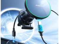 Joyroom JR-ZS412 holder with Qi2 15W charger, car, for air vent - black Joyroom JR-ZS412 holder with Qi2 15W charger, car, for air vent - black