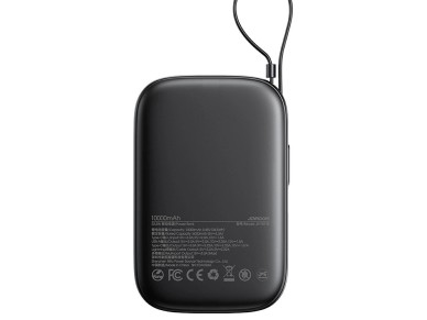 Joyroom JR-PBF18 22.5W 10000mAh Powerbank with Built-in Lightning Cable + USB-C Cable 0.25 cm - Blac Joyroom JR-PBF18 22.5W 10000mAh Powerbank with Built-in Lightning Cable + USB-C Cable 0.25 cm - Blac