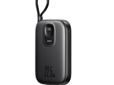 Joyroom JR-PBF18 22.5W 10000mAh Powerbank with Built-in Lightning Cable + USB-C Cable 0.25 cm - Blac Joyroom JR-PBF18 22.5W 10000mAh Powerbank with Built-in Lightning Cable + USB-C Cable 0.25 cm - Blac