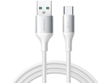 Joyroom S-A28 Flash Series 3A USB-A - USB-C Cable 1m - White Joyroom S-A28 Flash Series 3A USB-A - USB-C Cable 1m - White