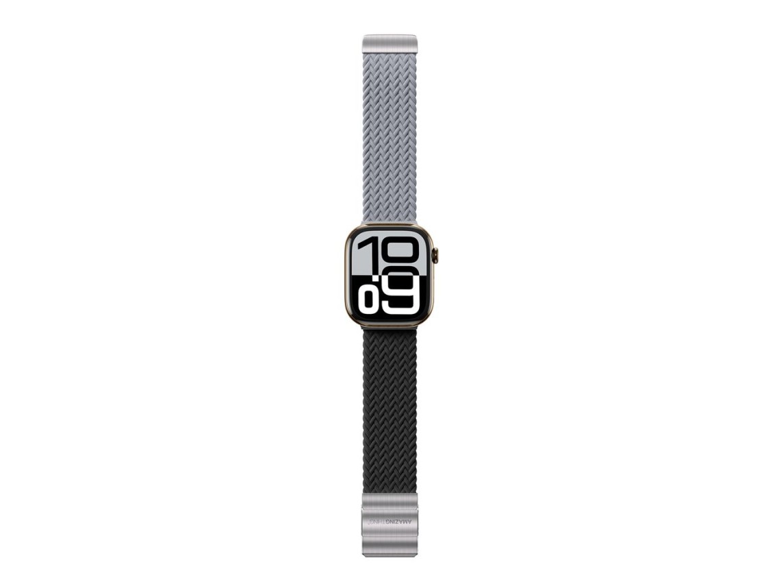 Juego de 2 correas AmazingThing Blend para Apple Watch de 45/46/49 mm - Gris-Negro/Gris