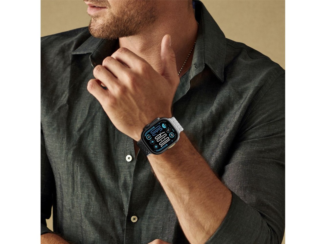 Juego de 2 correas AmazingThing Blend para Apple Watch de 45/46/49 mm - Gris-Negro/Gris