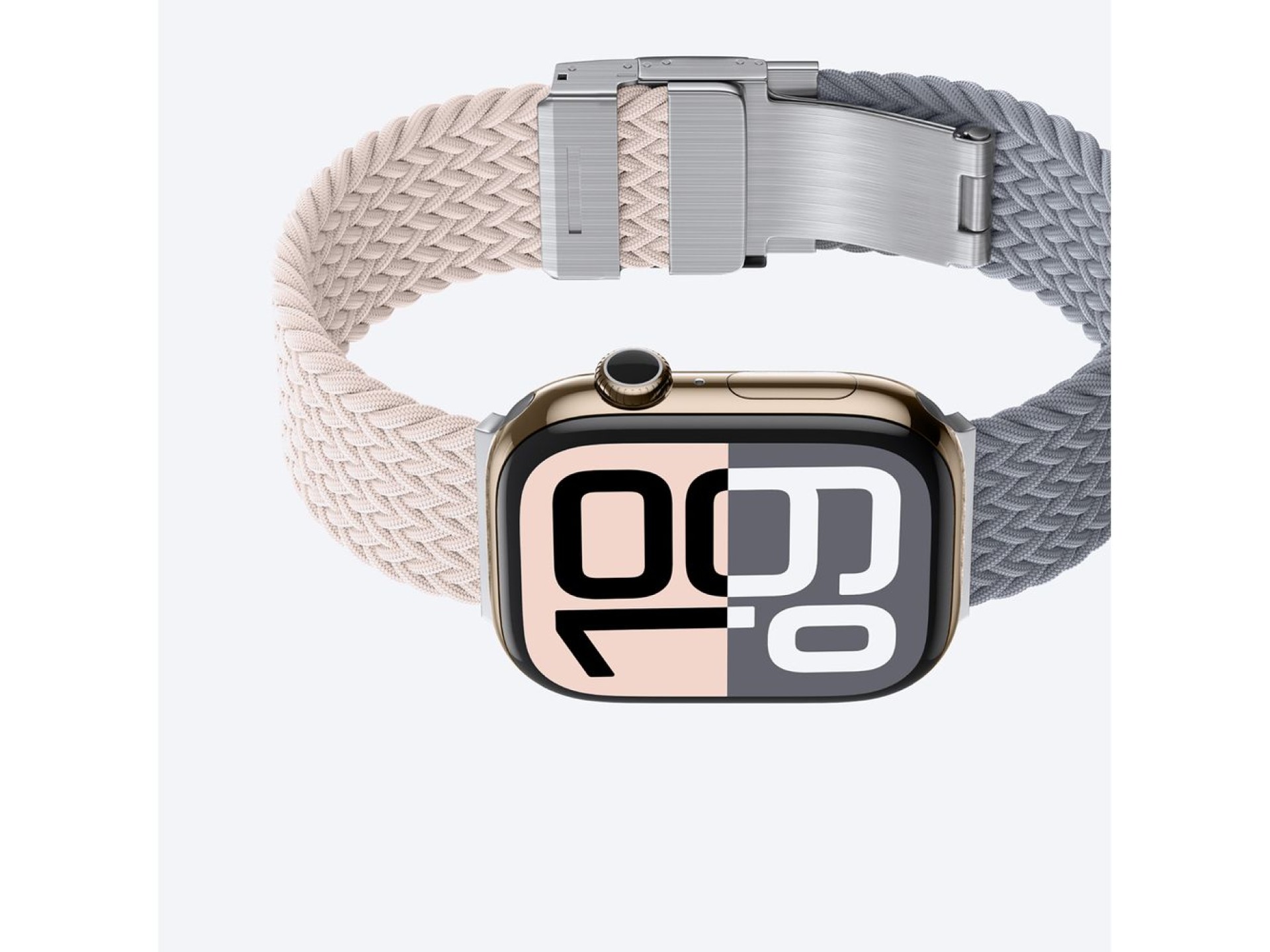 Conjunto de 2 pulseiras AmazingThing Blend para Apple Watch 45/46/49mm - Rosa-Cinza/Rosa