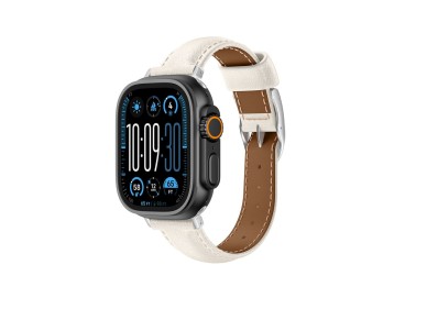 AmazingThing Class Band Leather Strap for Apple Watch 45 / 46 / 49 mm - Light Beige AmazingThing Class Band Leather Strap for Apple Watch 45 / 46 / 49 mm - Light Beige
