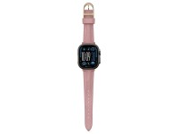 Pulseira de couro AmazingThing Class Band para Apple Watch 45/46/49 mm - Rosa