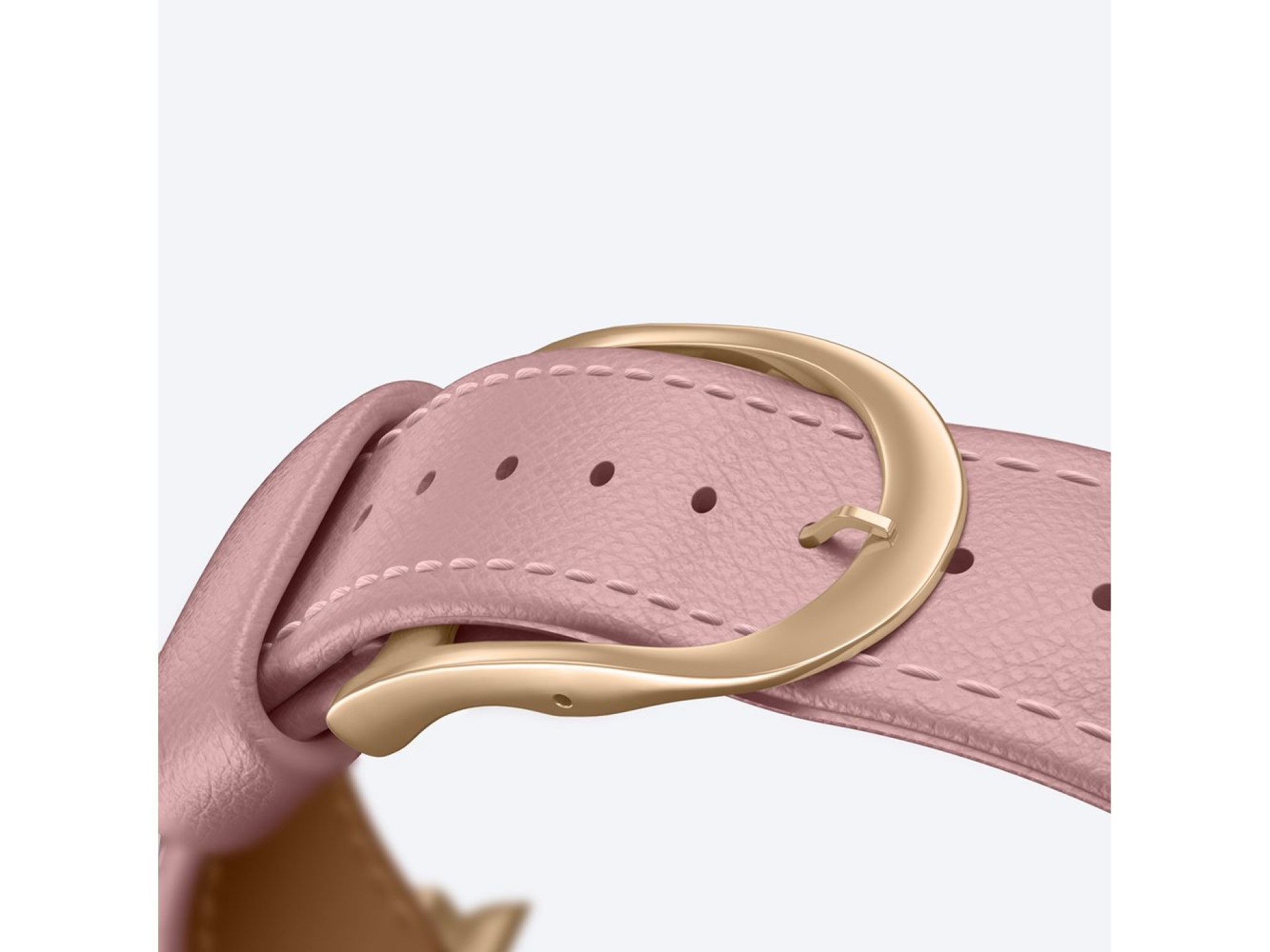 Pulseira de couro AmazingThing Class Band para Apple Watch 45/46/49 mm - Rosa