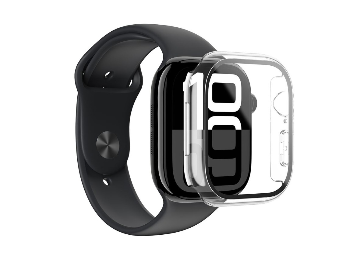 Capa de vidro AmazingThing Radix para Apple Watch 46mm - Transparente