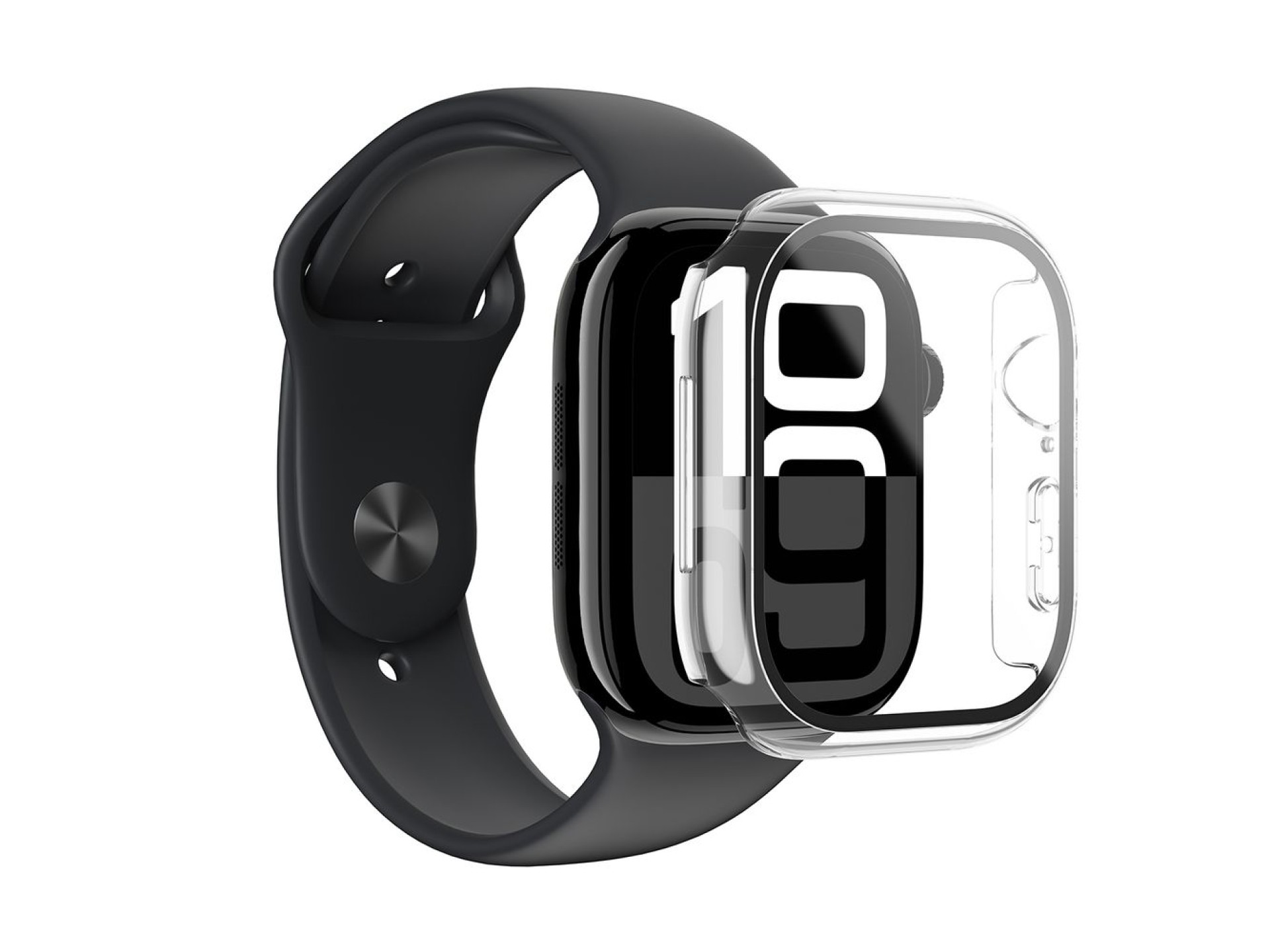 Capa de vidro AmazingThing Radix para Apple Watch 46mm - Transparente