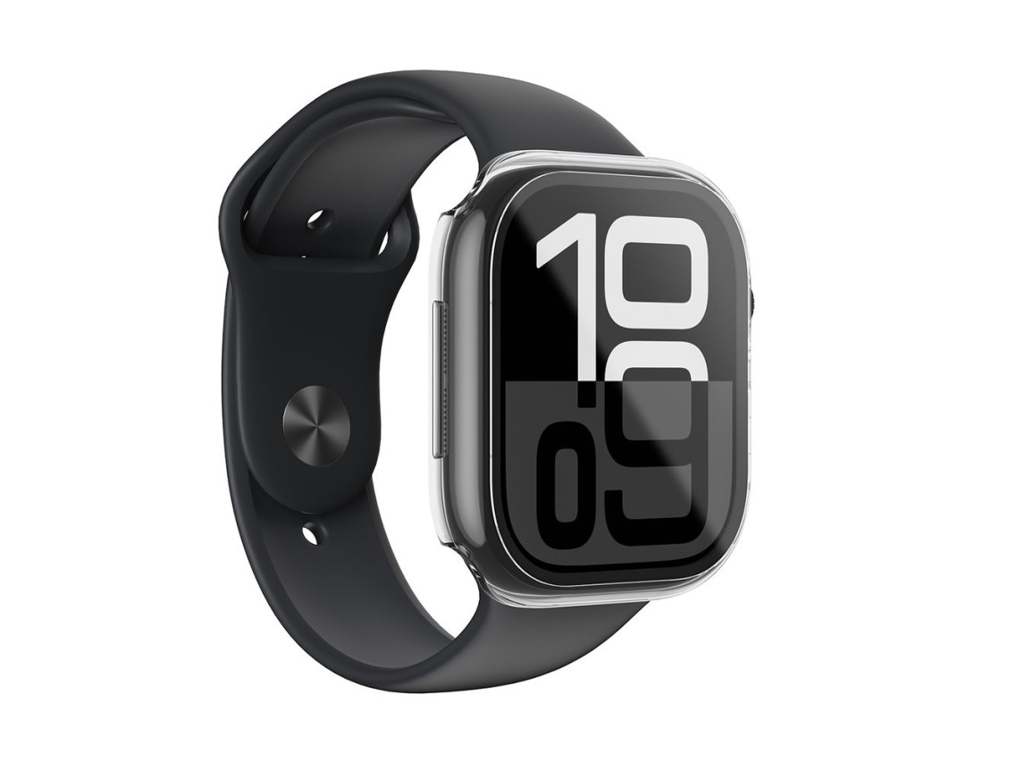 Capa de vidro AmazingThing Radix para Apple Watch 46mm - Transparente