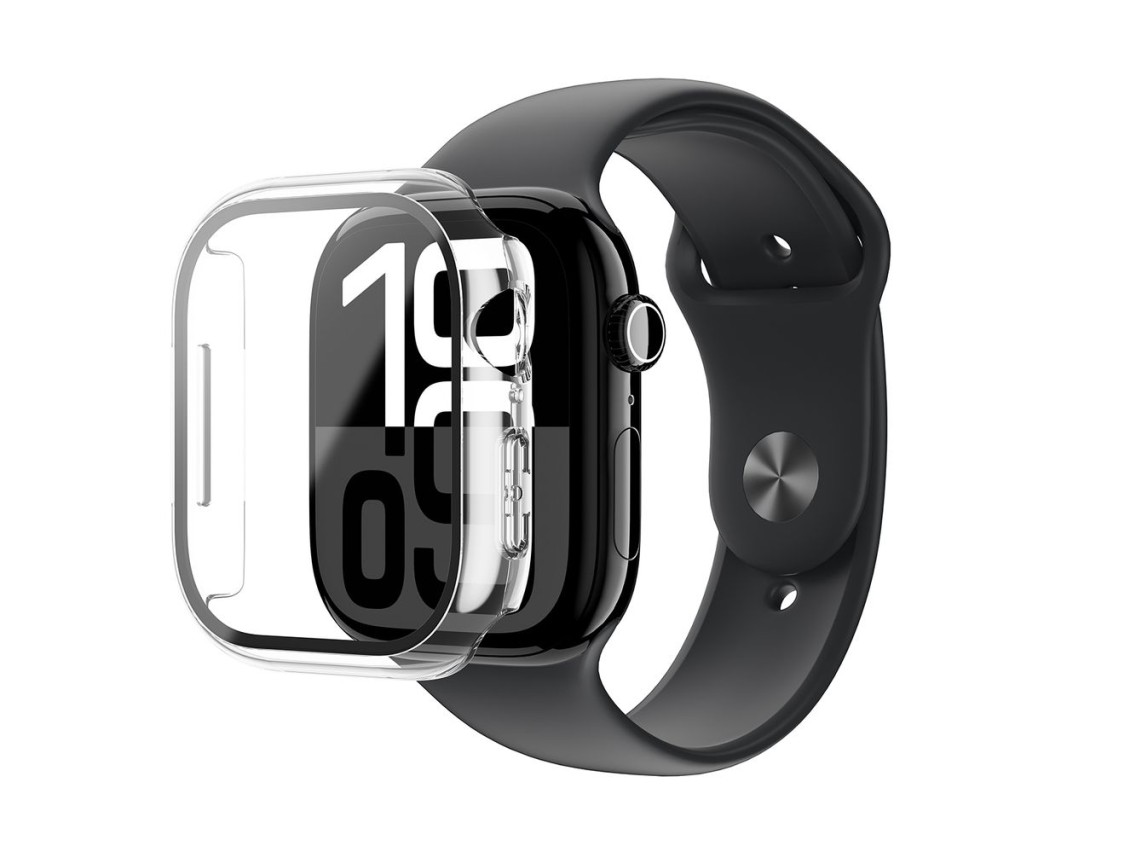 Capa de vidro AmazingThing Radix para Apple Watch 46mm - Transparente