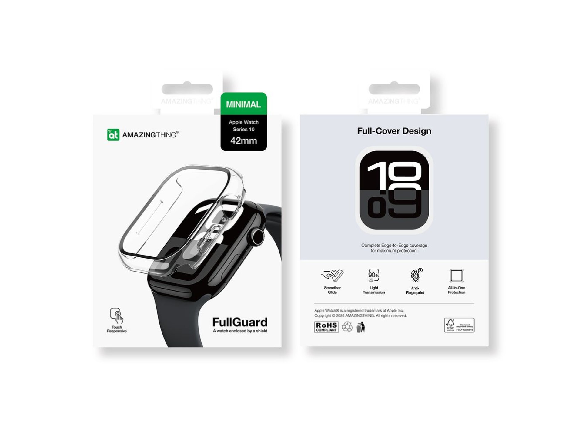 AmazingThing Radix Glass Case for Apple Watch 42mm - Clear
