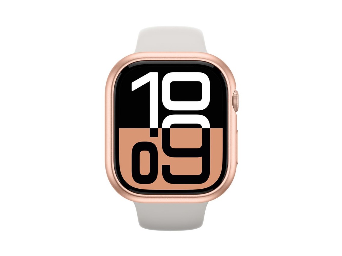 Funda minimalista AmazingThing para Apple Watch de 46 mm – Oro rosa