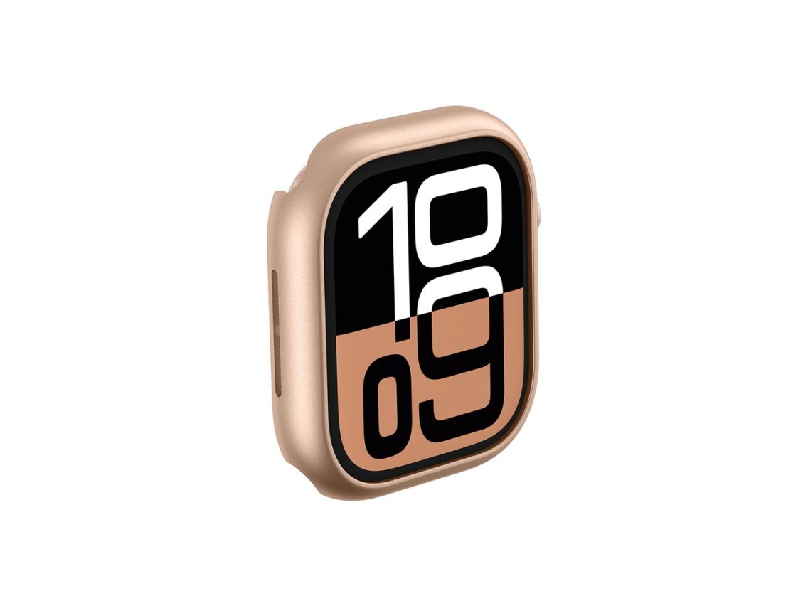 Funda minimalista AmazingThing para Apple Watch de 46 mm – Oro rosa