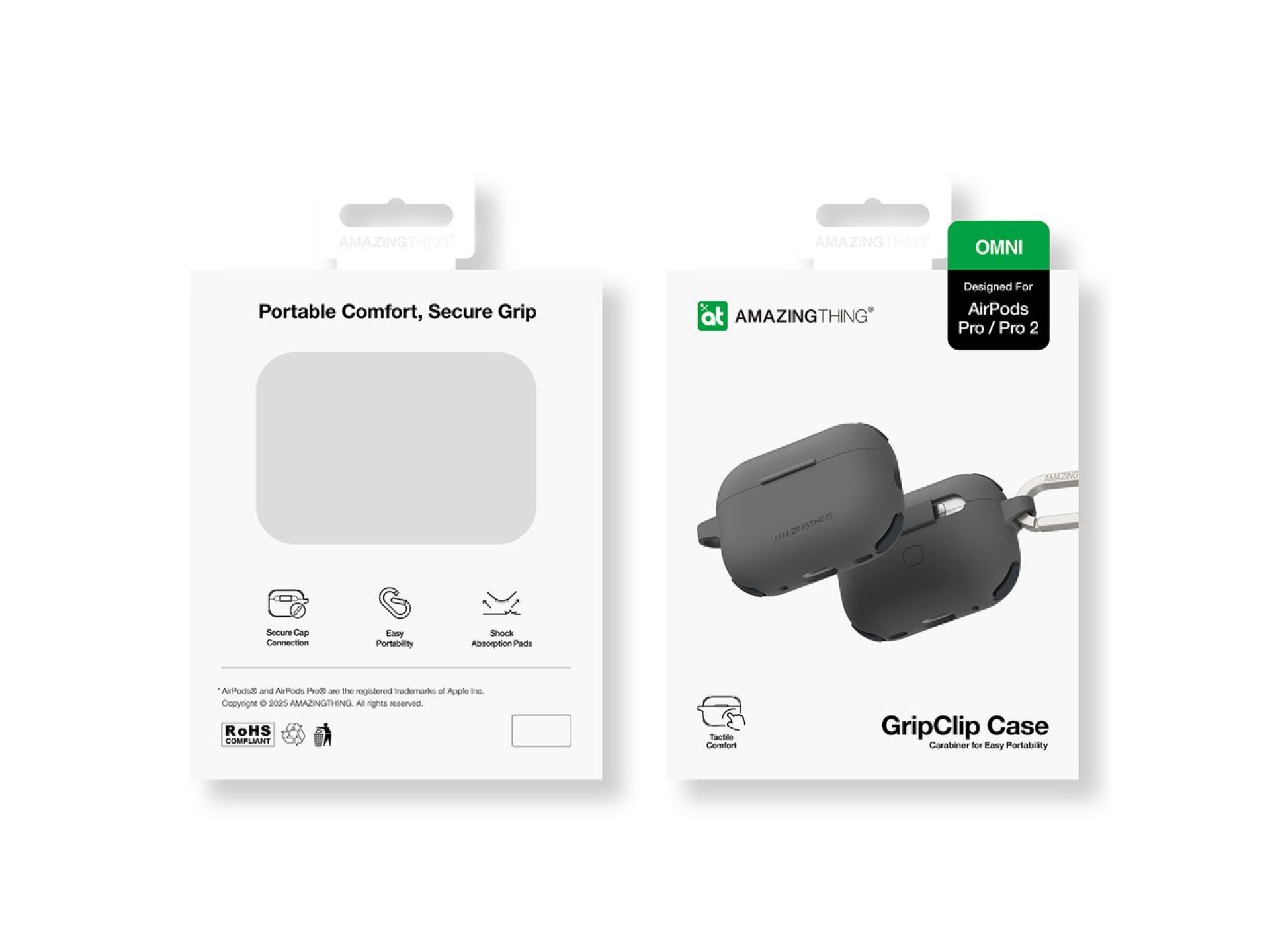 Capa de silicone AmazingThing Omni para AirPods Pro 2 - Preta