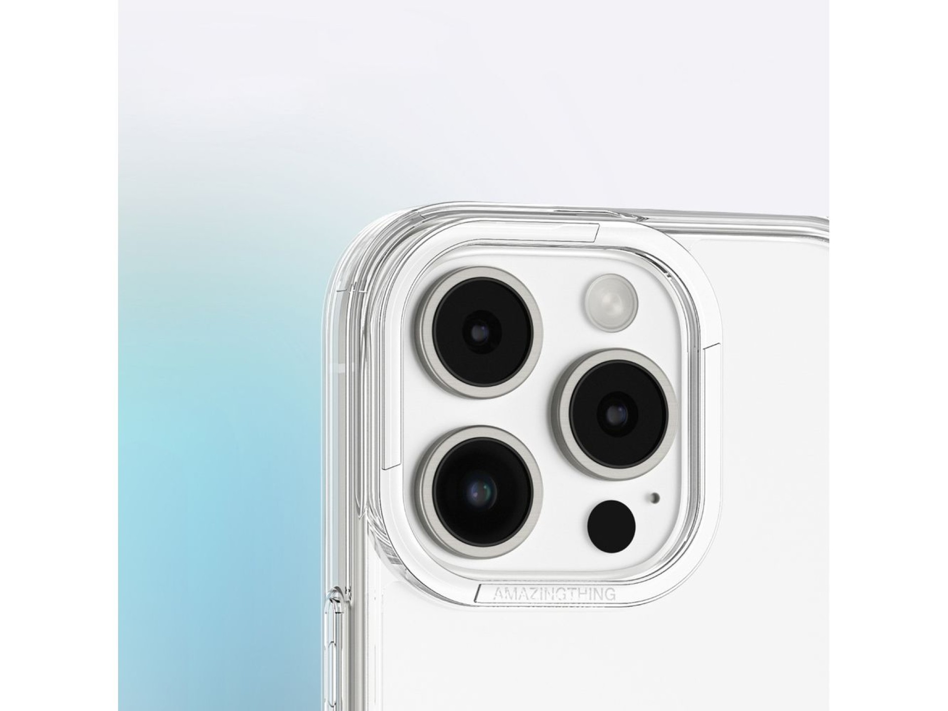 AmazingThing Minimal Case for iPhone 16 Pro Max Silicone Case - Transparent