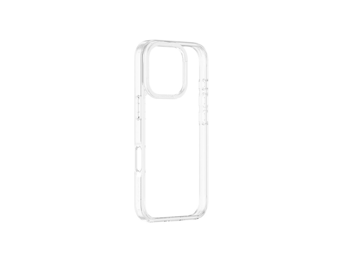Capa minimalista AmazingThing para iPhone 16 Pro em silicone - Transparente