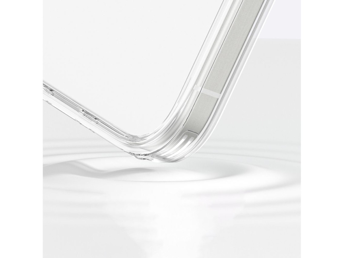 Capa minimalista AmazingThing para iPhone 16 Pro em silicone - Transparente