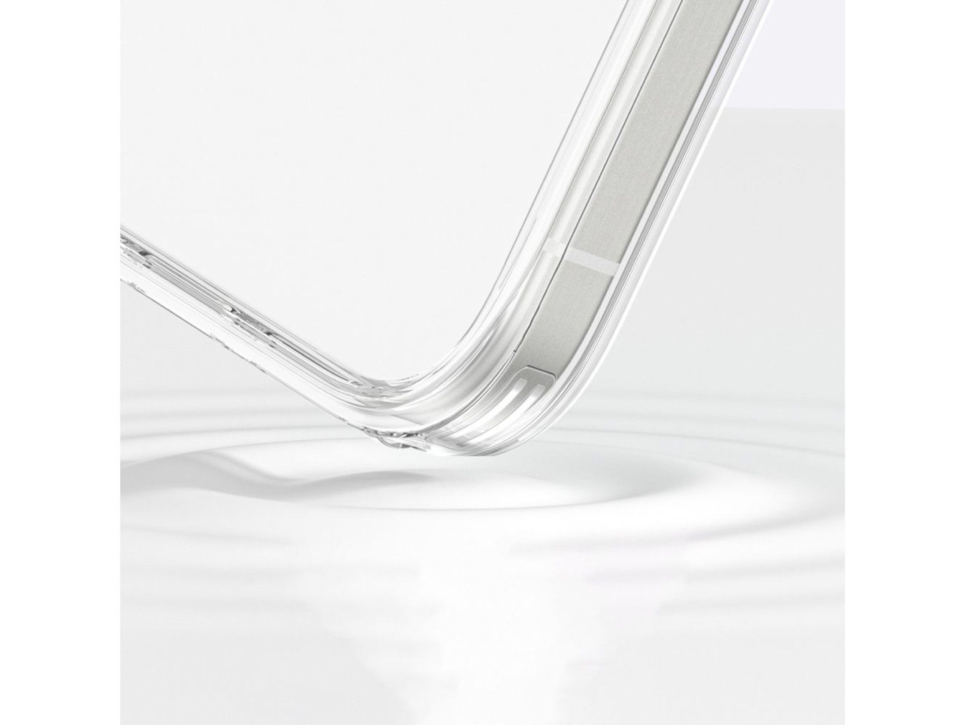 Capa minimalista AmazingThing para iPhone 16 Pro em silicone - Transparente
