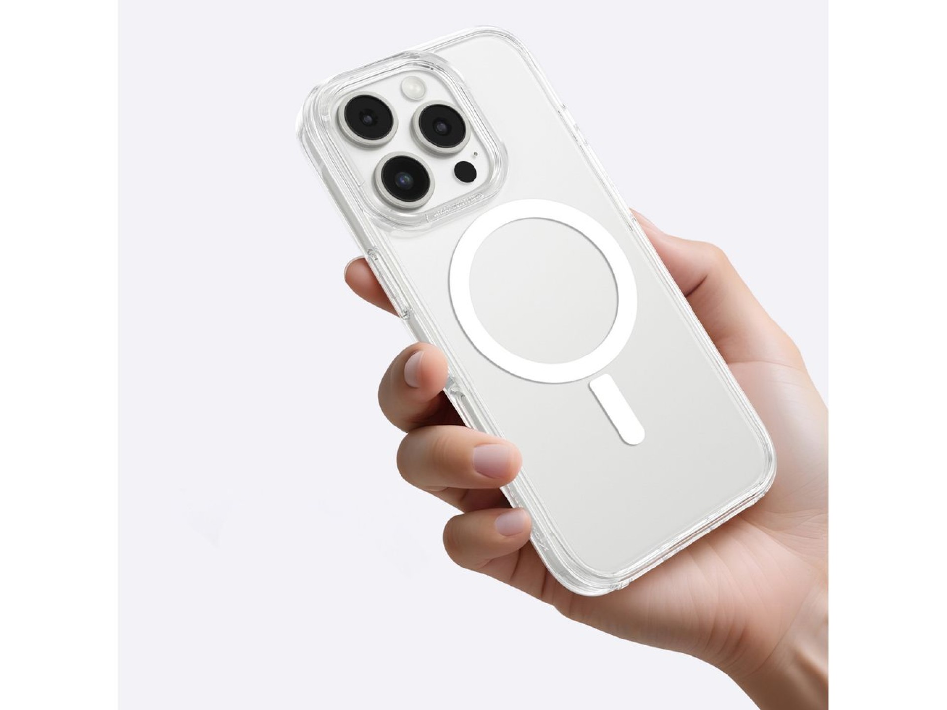AmazingThing Minimal Mag Case with Magnetic Ring for iPhone 16 Pro Max - Transparent