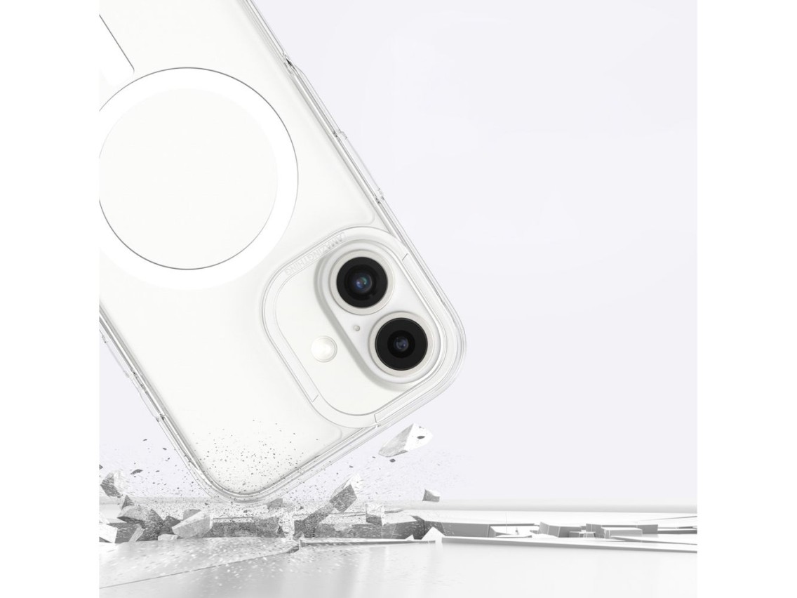 Capa AmazingThing Minimal Mag com Anel Magnético para iPhone 16 Plus - Transparente