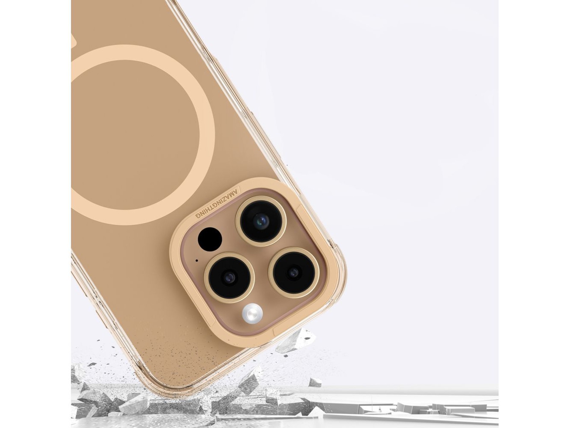 Capa AmazingThing Omni Mag para iPhone 16 Pro Max - Ouro Rosa