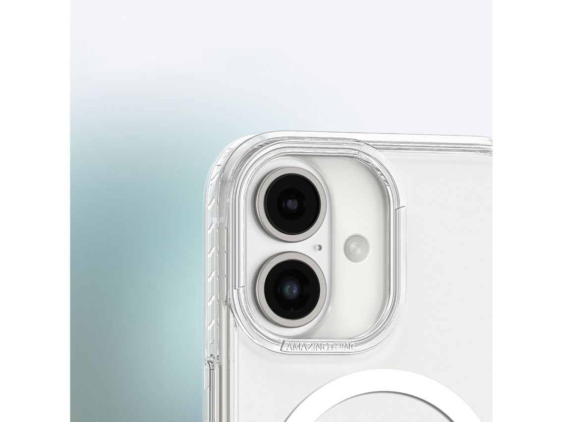 Funda AmazingThing Titan Pro Mag con anillo magnético para iPhone 16 - Transparente
