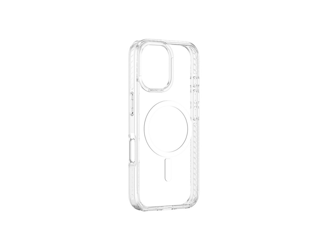 Funda AmazingThing Titan Pro Mag con anillo magnético para iPhone 16 - Transparente