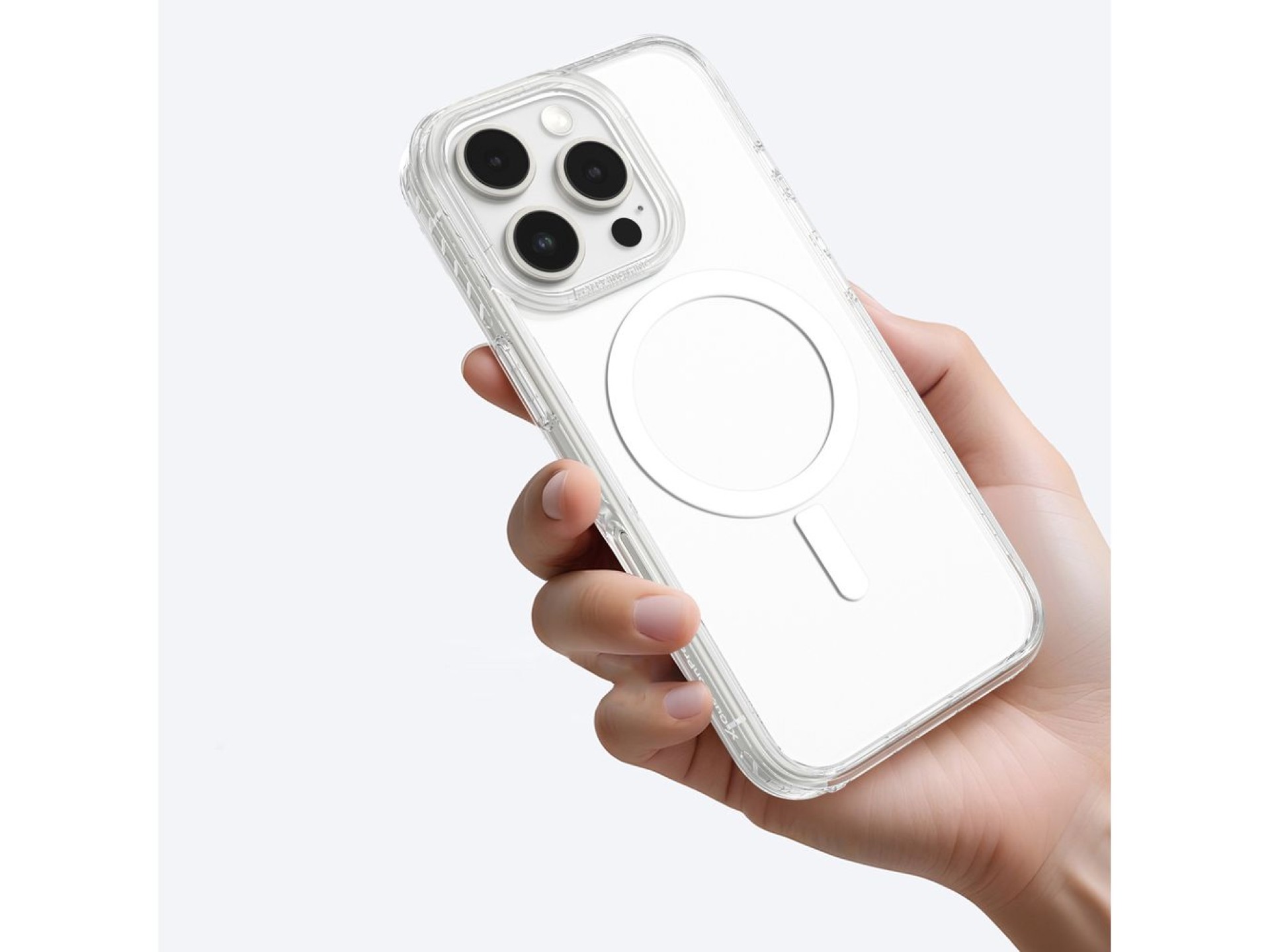 Funda AmazingThing Titan Pro Mag con anillo magnético para iPhone 16 Pro - Transparente