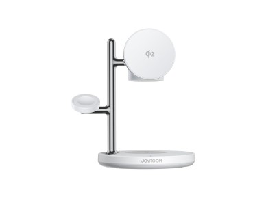 Joyroom JR-W23 Qi2 4-in-1 desktop charger with built-in inductive night light - white Joyroom JR-W23 Qi2 4-in-1 desktop charger with built-in inductive night light - white