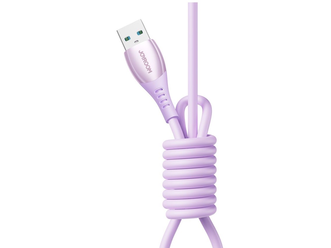 Joyroom S-A59 Vibrant Series 3A USB-A - USB-C Cable 1.2m - Purple