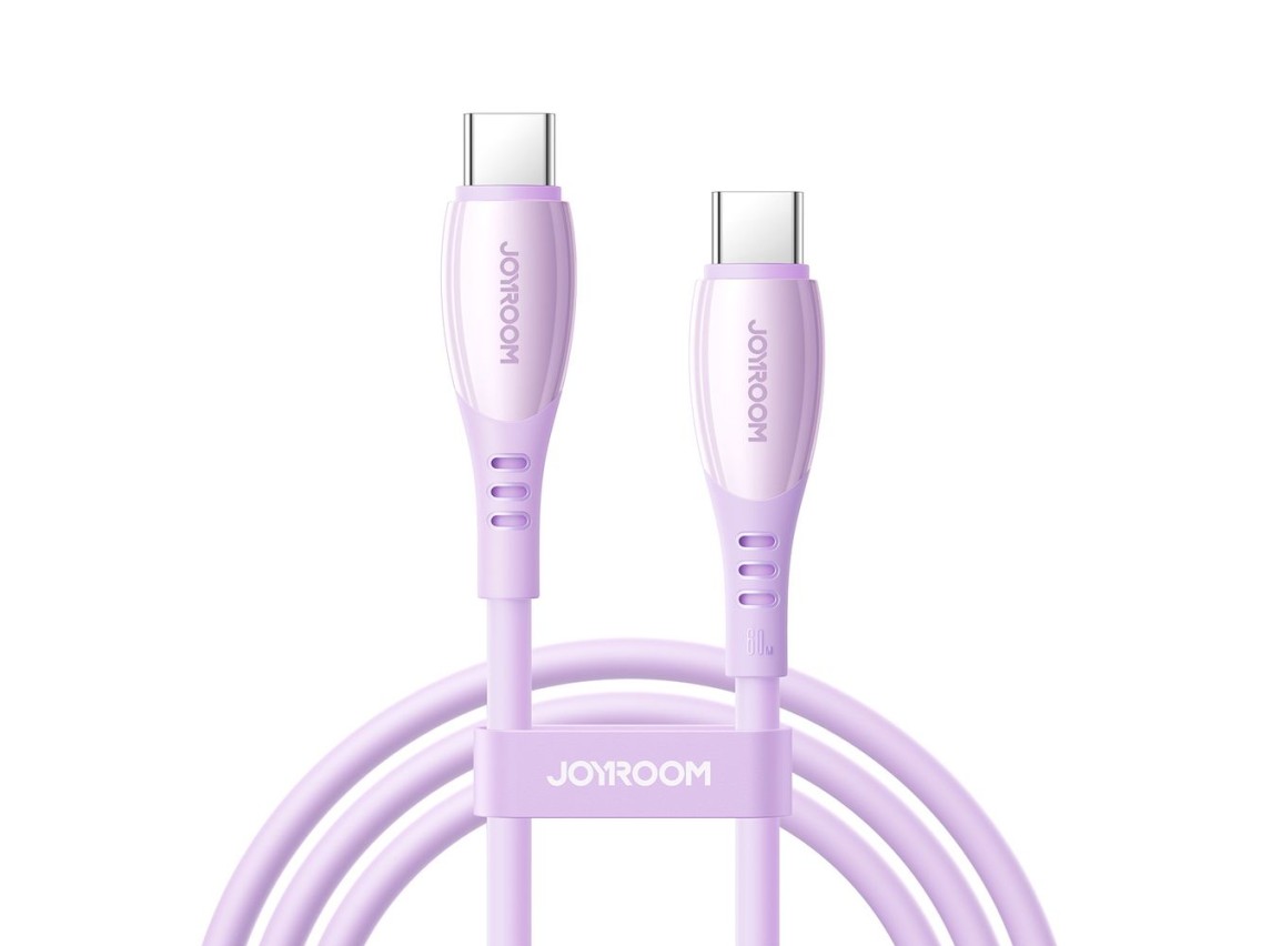 Joyroom S-A59 Serie Vibrant 60W USB-C - Cable USB-C de 1,2 m - Morado
