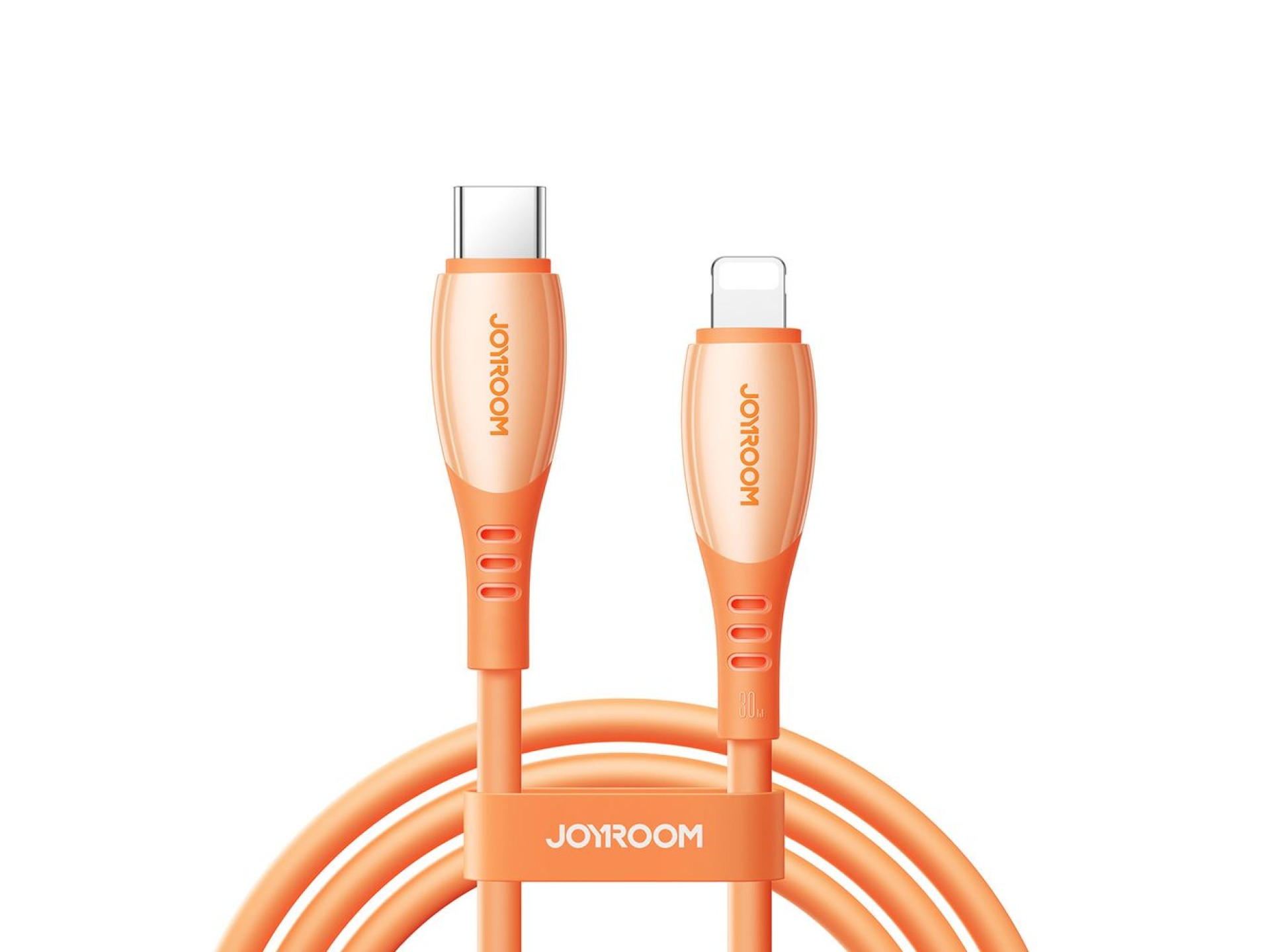 Joyroom S-A59 Vibrant Series 30W USB-C - Cabo Lightning 1,2m - laranja