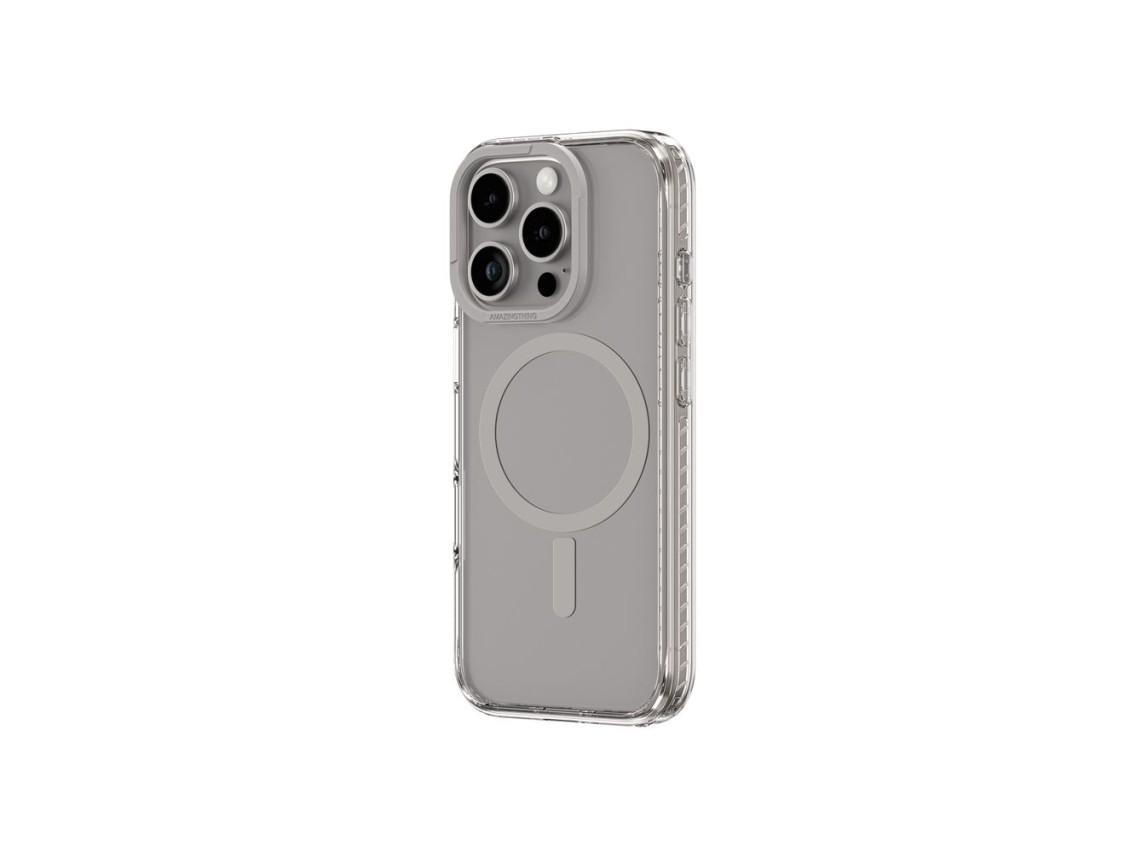 Funda AmazingThing Titan Pro Mag con anillo magnético para iPhone 16 Pro Max - Gris