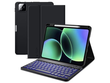 Capa Tech-Protect SC Pen + Teclado para Xiaomi Pad 11.2" 7 / 7 Pro / 8 / 8 Pro - Preta