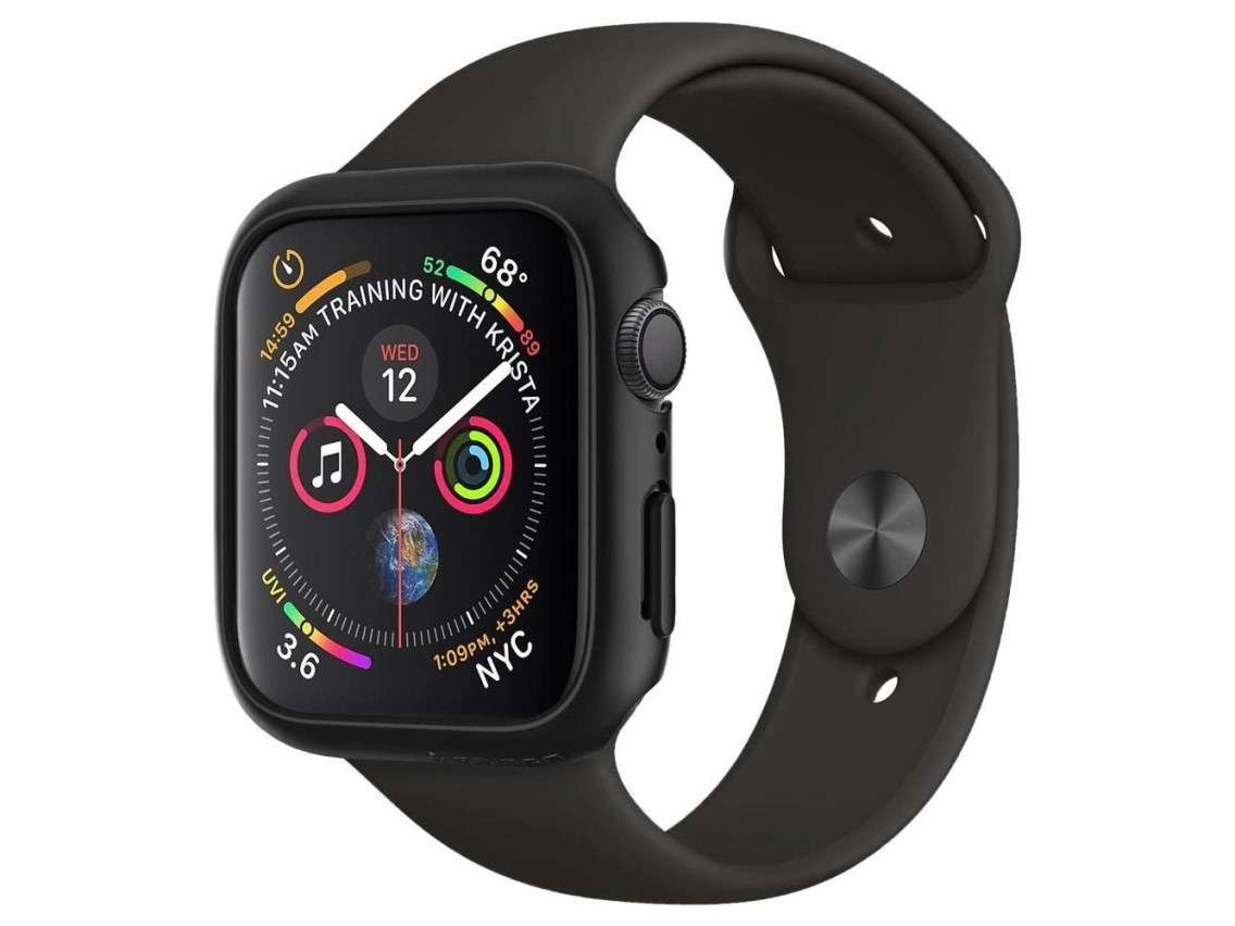 Funda Spigen Thin Fit para Apple Watch 4/5/6/SE (44 mm) - Negra