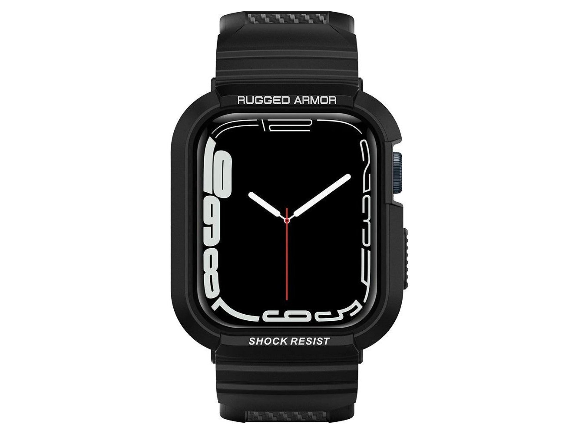 Capa Spigen Rugged Armor Pro com alça para Apple Watch 4/5/6/7/8/SE (44/45 mm) - Preta