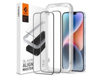 Pel�cula de vidro temperado Spigen ALM Glass FC para iPhone 13 / 13 Pro / 14 / 16e / 17e - preta, pa