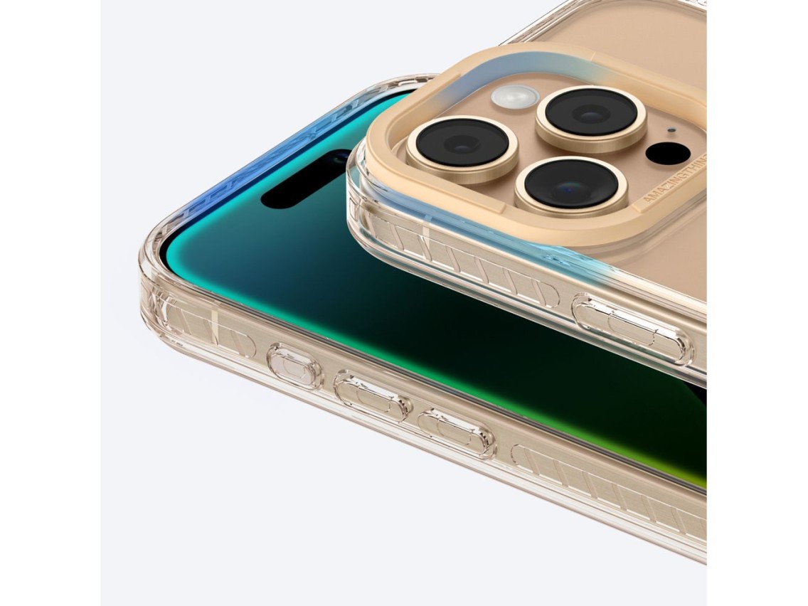 Capa AmazingThing Titan Pro Mag com anel magnético para iPhone 16 Pro Max - Ouro Rosa