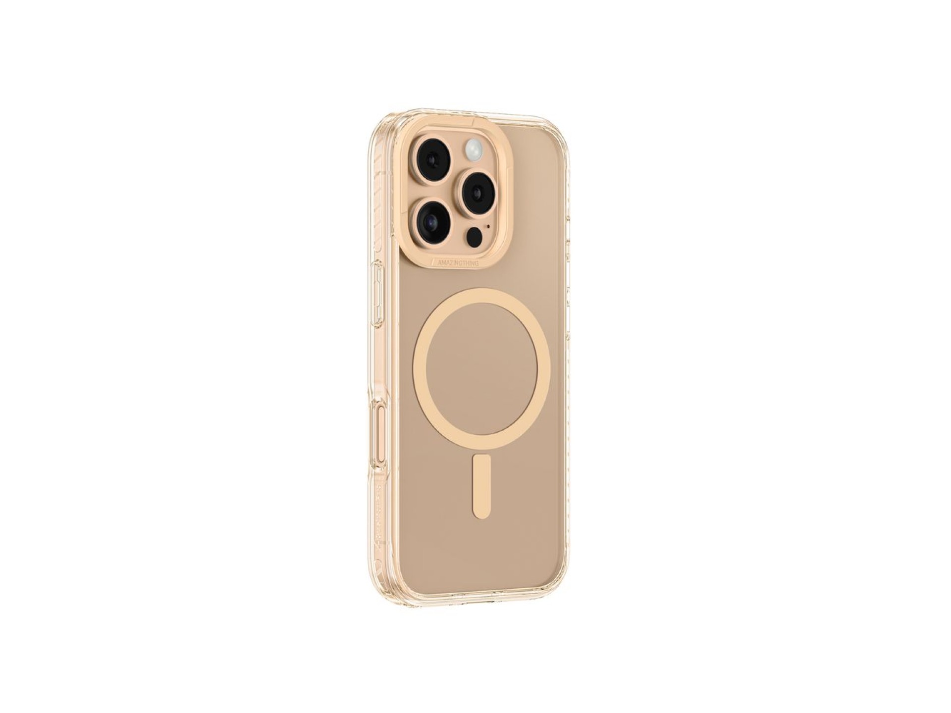 Capa AmazingThing Titan Pro Mag com anel magnético para iPhone 16 Pro - Ouro Rosa