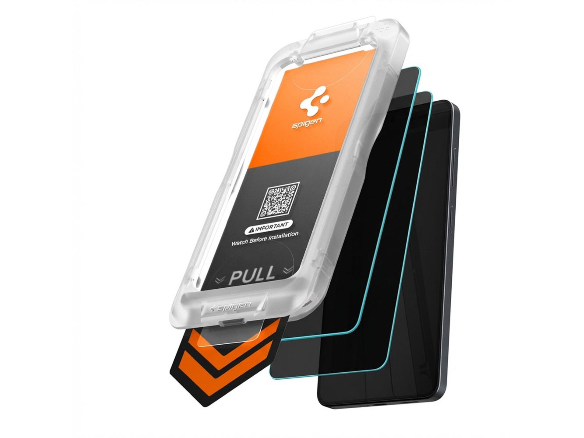 Spigen Glas.Tr Ez Fit Pro HD Privacy Glass (pacote com 2) para Samsung Galaxy S26