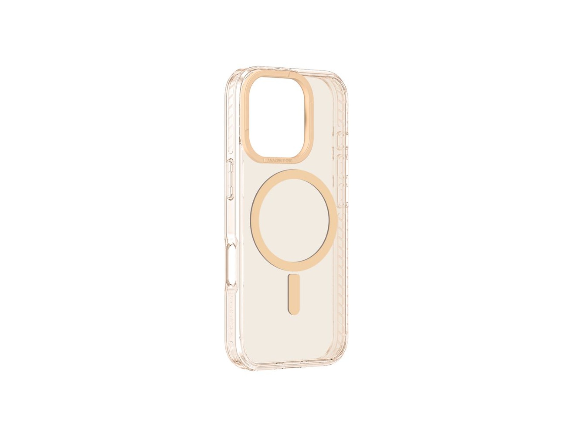 Capa AmazingThing Titan Pro Mag com anel magnético para iPhone 16 Pro - Ouro Rosa