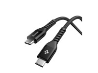 Cable Spigen EB10010CCA Essential USB-C / USB-C de 100 W y 100 cm - Negro