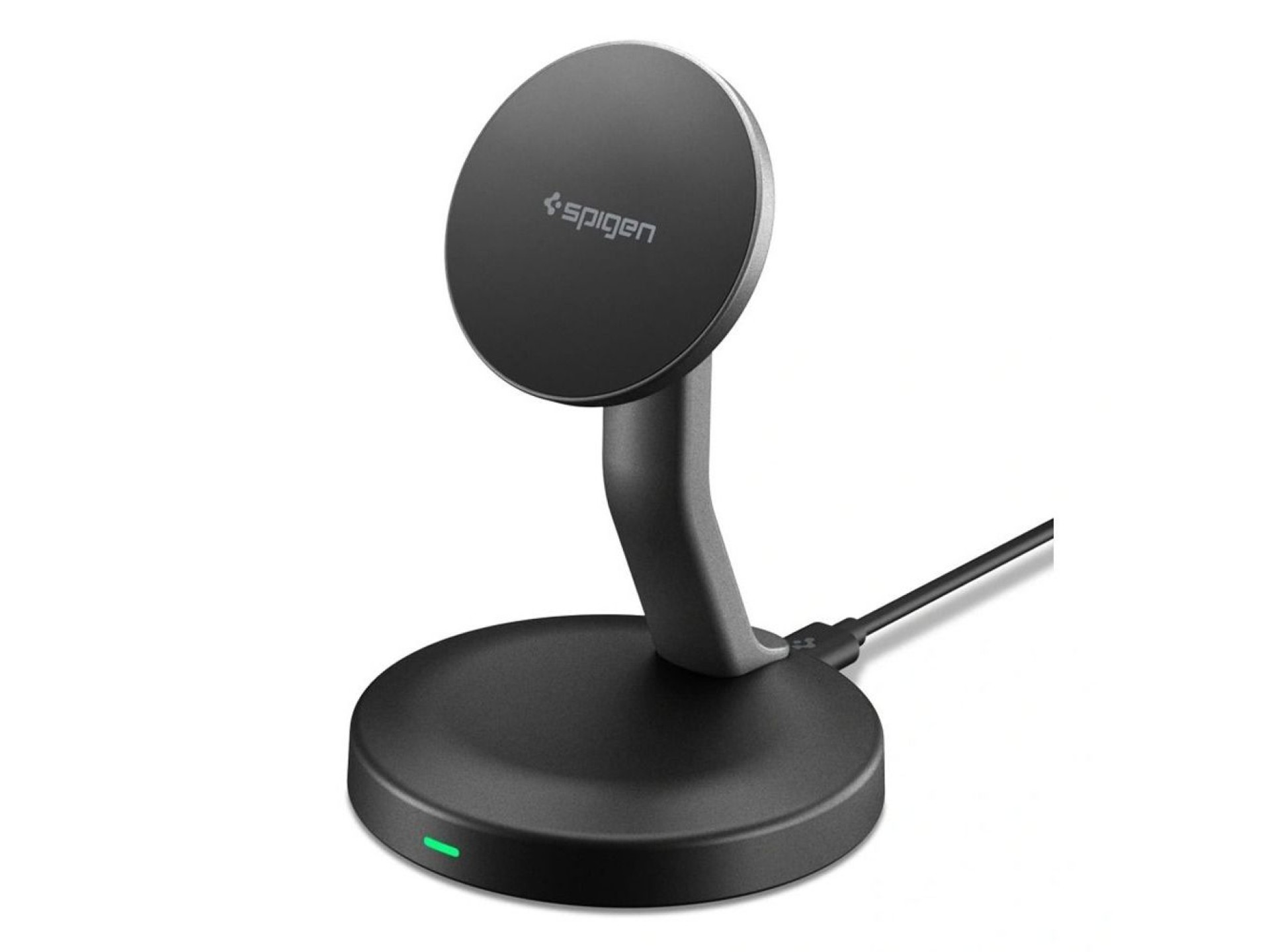 Cargador inalámbrico Spigen EF151MS Essential MagSafe de 15 W - Negro